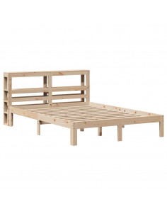 Giroletto con Testiera 140x190 cm in Legno Massello di Pino 2