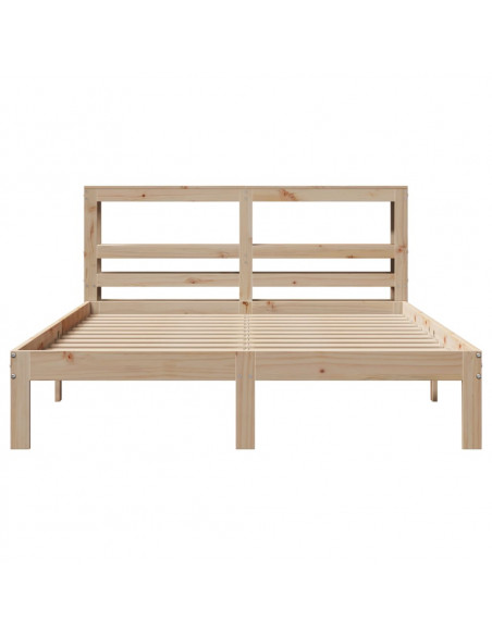 Giroletto con Testiera 140x190 cm in Legno Massello di Pino