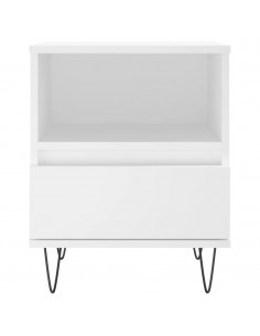 Comodini 2pz Bianchi 40x35x50 cm in Legno Multistrato 2