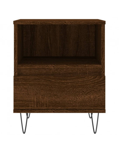 Comodini 2pz Rovere Marrone 40x35x50 cm in Legno Multistrato