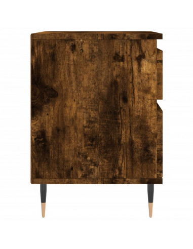 Comodini 2pz Rovere Fumo 40x35x50 cm in Legno Multistrato