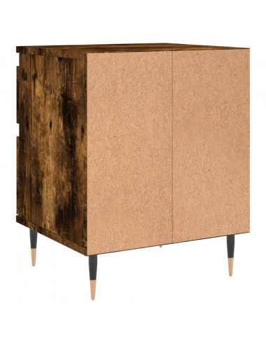 Comodini 2pz Rovere Fumo 40x35x50 cm in Legno Multistrato
