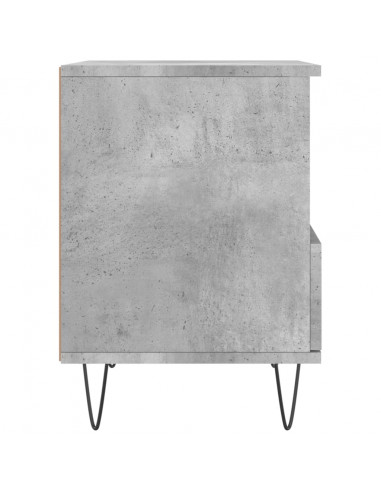 Comodino Grigio Cemento 40x35x50 cm in Legno Multistrato