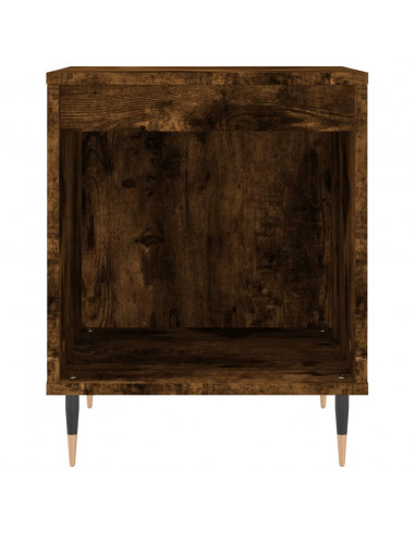 Comodini 2pz Rovere Fumo 40x35x50 cm in Legno Multistrato