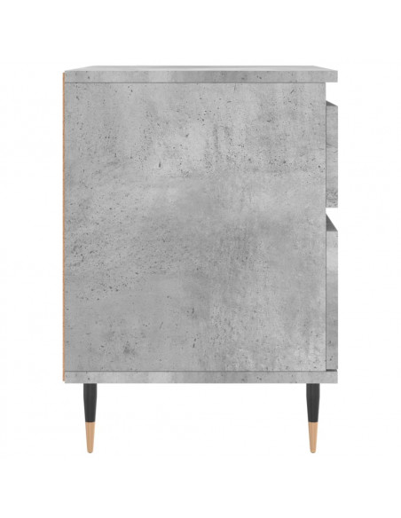 Comodini 2pz Grigio Cemento 40x35x50 cm in Legno Multistrato