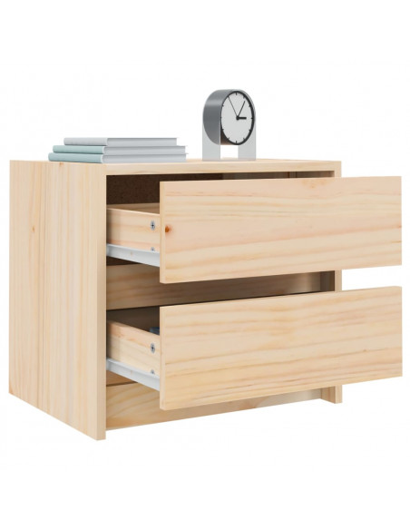 Comodini 2 pz 40x31x35,5 cm in Legno Massello di Pino