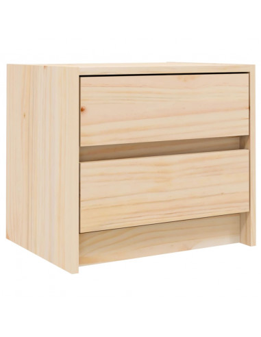 Comodini 2 pz 40x31x35,5 cm in Legno Massello di Pino