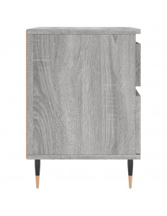 Comodino Grigio Sonoma 40x35x50 cm in Legno Multistrato 2