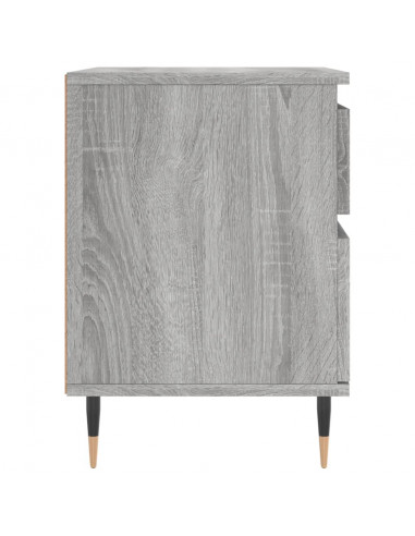 Comodino Grigio Sonoma 40x35x50 cm in Legno Multistrato