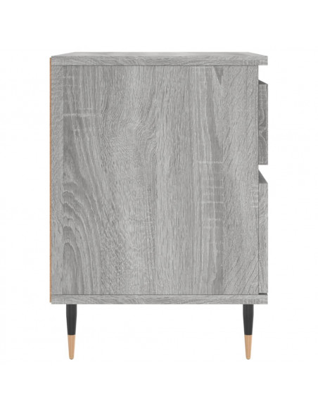 Comodino Grigio Sonoma 40x35x50 cm in Legno Multistrato