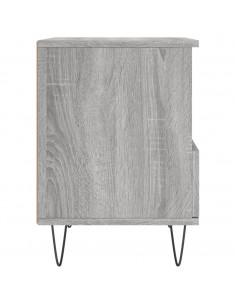 Comodino Grigio Sonoma 40x35x50 cm in Legno Multistrato 2