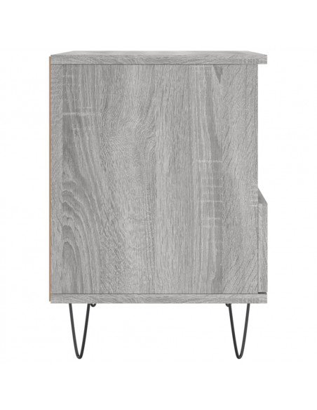 Comodino Grigio Sonoma 40x35x50 cm in Legno Multistrato