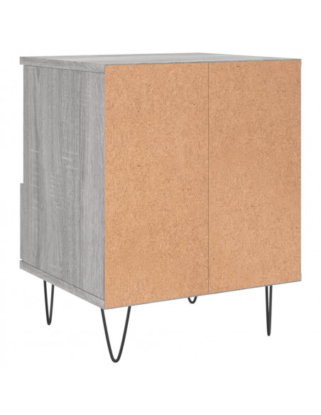 Comodino Grigio Sonoma 40x35x50 cm in Legno Multistrato