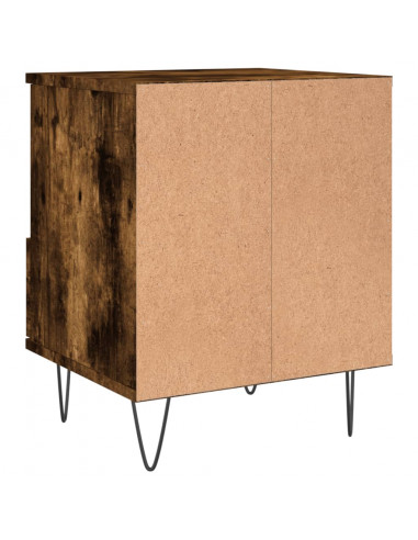 Comodino Rovere Fumo 40x35x50 cm in Legno Multistrato