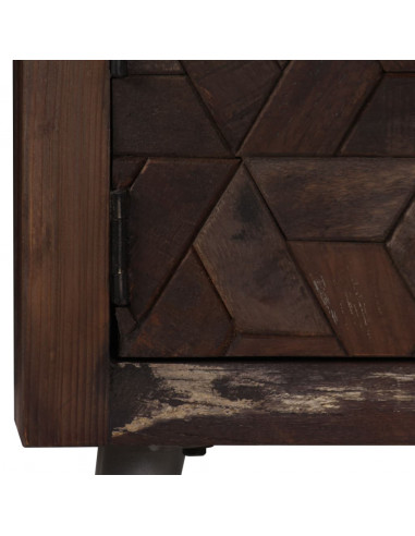 Mobile Porta TV in Legno Massello di Recupero 140x30x45 cm