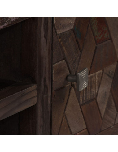 Mobile Porta TV in Legno Massello di Recupero 140x30x45 cm