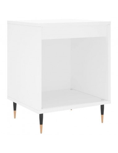 Comodino Bianco 40x35x50 cm in Legno Multistrato