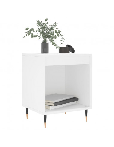 Comodino Bianco 40x35x50 cm in Legno Multistrato