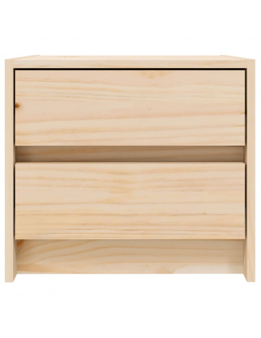 Comodino 40x31x35,5 cm in Legno Massello di Pino