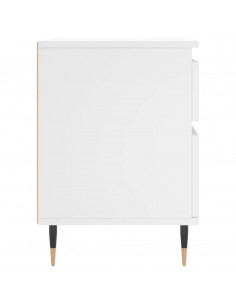 Comodino Bianco 40x35x50 cm in Legno Multistrato 2