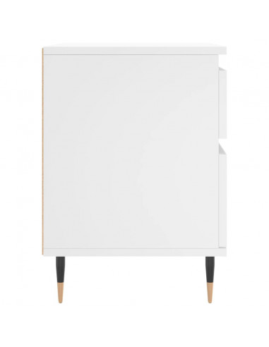 Comodino Bianco 40x35x50 cm in Legno Multistrato