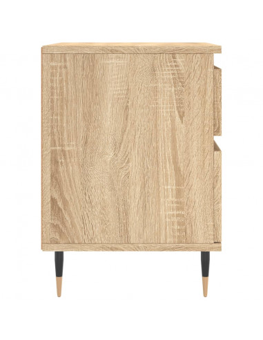 Comodini 2pz Rovere Sonoma 40x35x50 cm in Legno Multistrato