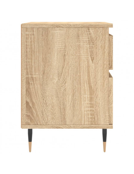 Comodini 2pz Rovere Sonoma 40x35x50 cm in Legno Multistrato