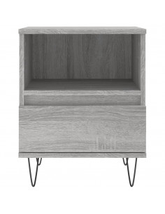 Comodini 2pz Grigio Sonoma 40x35x50 cm in Legno Multistrato 2