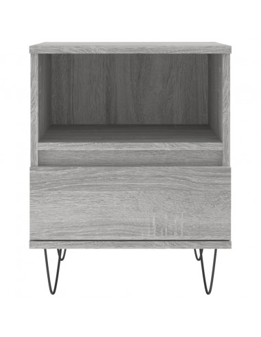 Comodini 2pz Grigio Sonoma 40x35x50 cm in Legno Multistrato