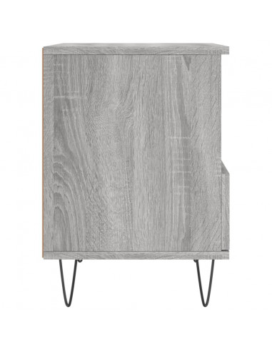 Comodini 2pz Grigio Sonoma 40x35x50 cm in Legno Multistrato