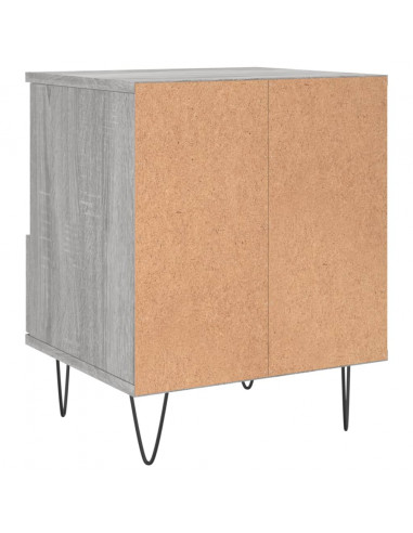 Comodini 2pz Grigio Sonoma 40x35x50 cm in Legno Multistrato