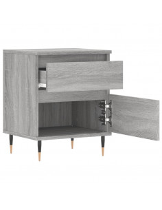 Comodini 2pz Grigio Sonoma 40x35x50 cm in Legno Multistrato 2