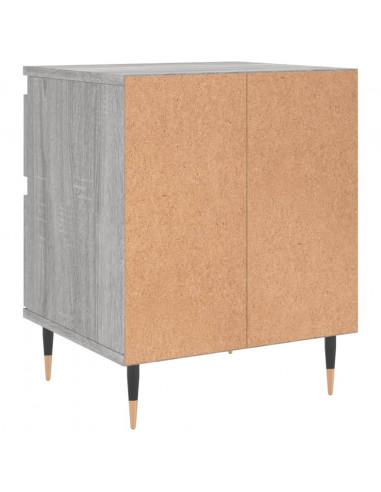 Comodini 2pz Grigio Sonoma 40x35x50 cm in Legno Multistrato