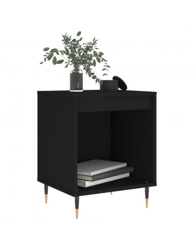 Comodini 2pz Neri 40x35x50 cm in Legno Multistrato