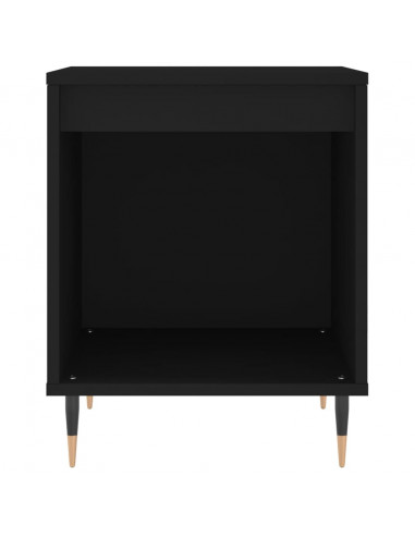 Comodini 2pz Neri 40x35x50 cm in Legno Multistrato