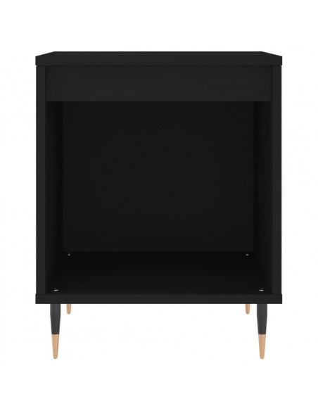 Comodini 2pz Neri 40x35x50 cm in Legno Multistrato