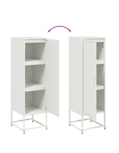 Credenza Bianca 36x39x123 cm in Acciaio