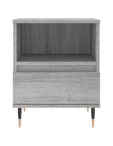 Comodini 2pz Grigio Sonoma 40x35x50 cm in Legno Multistrato