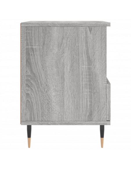 Comodini 2pz Grigio Sonoma 40x35x50 cm in Legno Multistrato