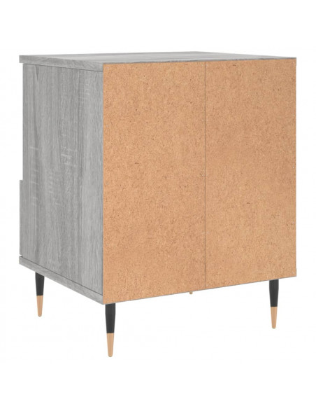 Comodini 2pz Grigio Sonoma 40x35x50 cm in Legno Multistrato
