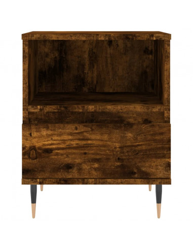 Comodini 2pz Rovere Fumo 40x35x50 cm in Legno Multistrato