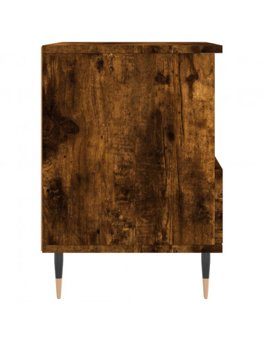 Comodini 2pz Rovere Fumo 40x35x50 cm in Legno Multistrato