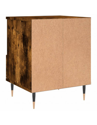 Comodini 2pz Rovere Fumo 40x35x50 cm in Legno Multistrato