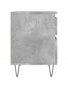 Comodino Grigio Cemento 40x35x50 cm in Legno Multistrato 2