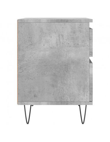 Comodino Grigio Cemento 40x35x50 cm in Legno Multistrato