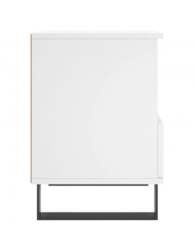 Comodino Bianco 40x35x50 cm in Legno Multistrato