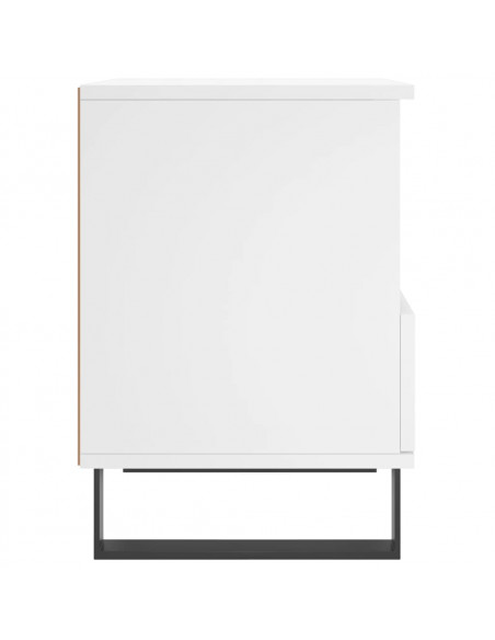 Comodino Bianco 40x35x50 cm in Legno Multistrato