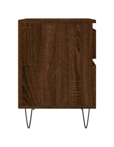 Comodini 2pz Rovere Marrone 40x35x50 cm in Legno Multistrato