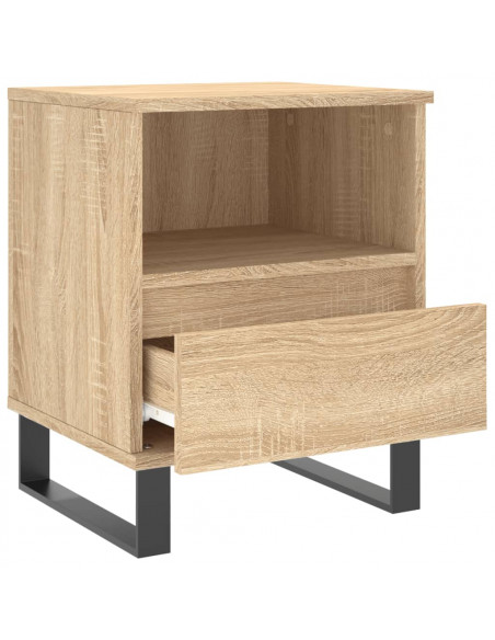 Comodini 2pz Rovere Sonoma 40x35x50 cm in Legno Multistrato