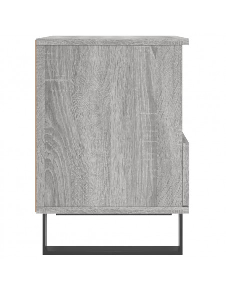 Comodino Grigio Sonoma 40x35x50 cm in Legno Multistrato
